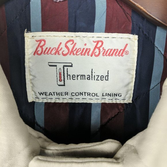 Vintage Buck Skein Faux Double Breast Pea Coat - Picture 6 of 10